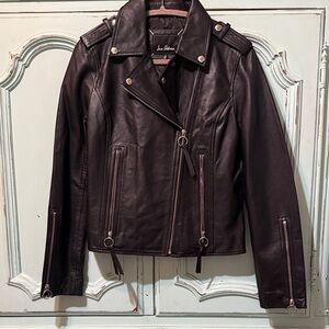 Sam Edelman Black Leather Moto Jacket